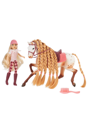 Tess & Birdie English Rider & Brushable Horse Set