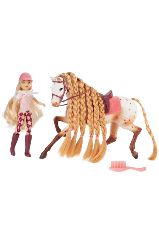 Tess & Birdie English Rider & Brushable Horse Set