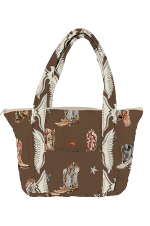Thunderbird_Boots_Chocolate_Zipper_Tote