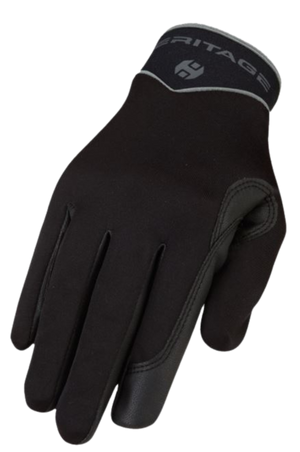 A single black riding glove with the brand name 'HITAGE' visible on the wrist area.
