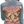 The back view of a denim jacket with a pink and beige geometric pattern design on the upper back area.