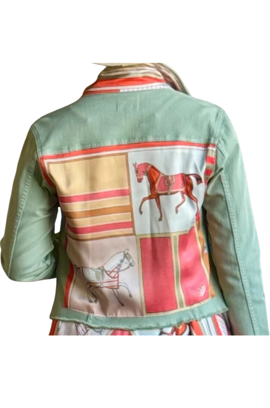 The Tealeaf Green Denim Jacket