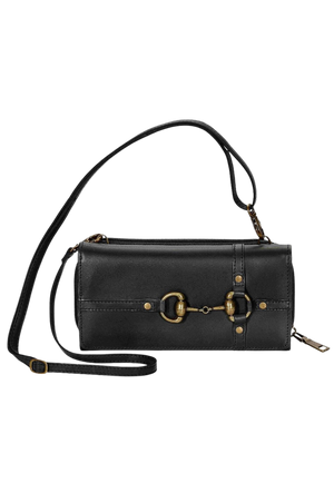 AWST Snaffle Bit Leather Crossbody Wallet disc