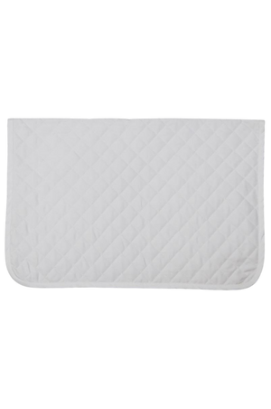 A white baby pad with a quilted pattern.
