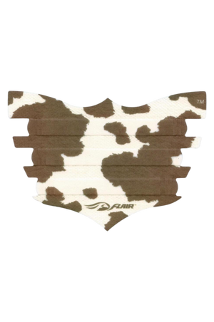 A single black FLAIR nasal strip designed for horses, showing the textured adhesive surface.