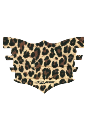 A single black FLAIR nasal strip designed for horses, showing the textured adhesive surface.