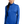 A woman wearing a blue long-sleeved pullover with a quarter zipper at the neck.
