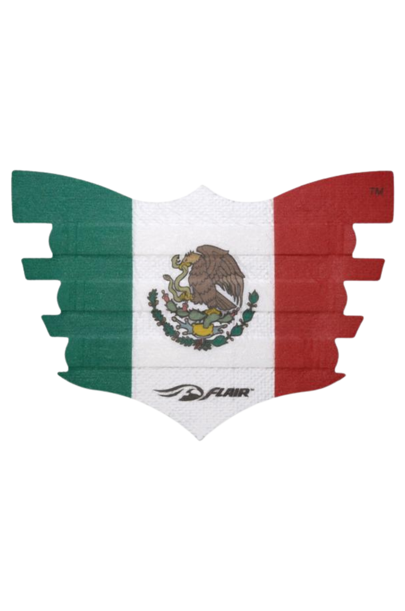 A single black FLAIR nasal strip designed for horses, showing the textured adhesive surface.