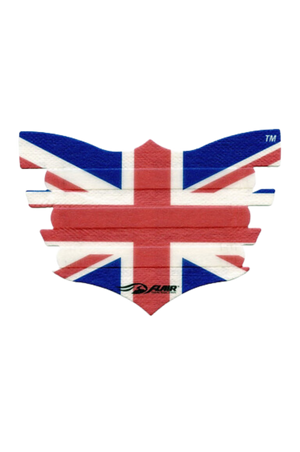 A single black FLAIR nasal strip designed for horses, showing the textured adhesive surface.