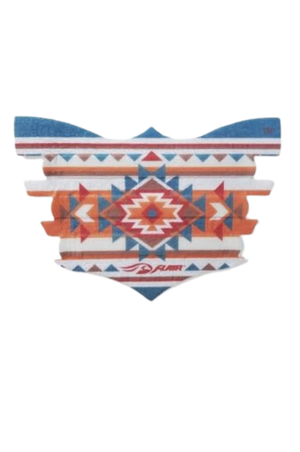 A single black FLAIR nasal strip designed for horses, showing the textured adhesive surface.