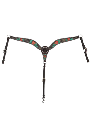 Circle Y Cactus Flower Filigree BreastcollarDISC