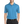 A man wearing a short-sleeved performance polo shirt with a collar, a 3-button placket, and black pants.