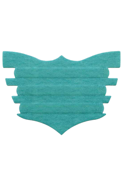 A single black FLAIR nasal strip designed for horses, showing the textured adhesive surface.