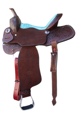 Circle J Tooled Barrel Saddle