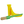 A green brush with a yellow stand, designed to hold and clean a brush, possibly for equestrian use.