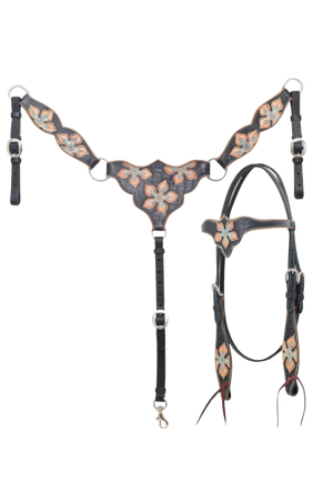 Circle Y Black Star Browband