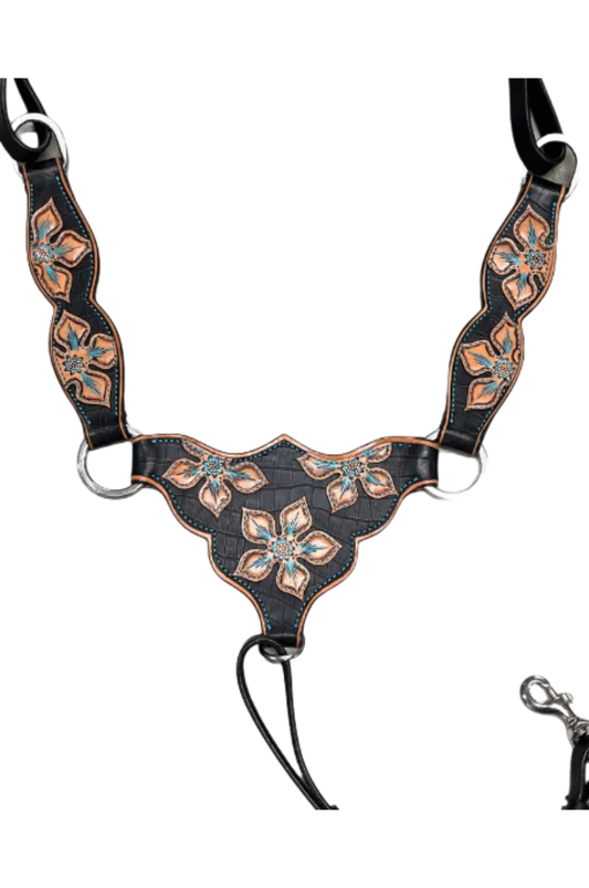 Circle Y Black Star Breastcollar