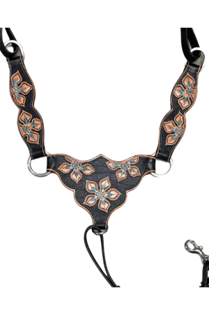 Circle Y Black Star Breastcollar