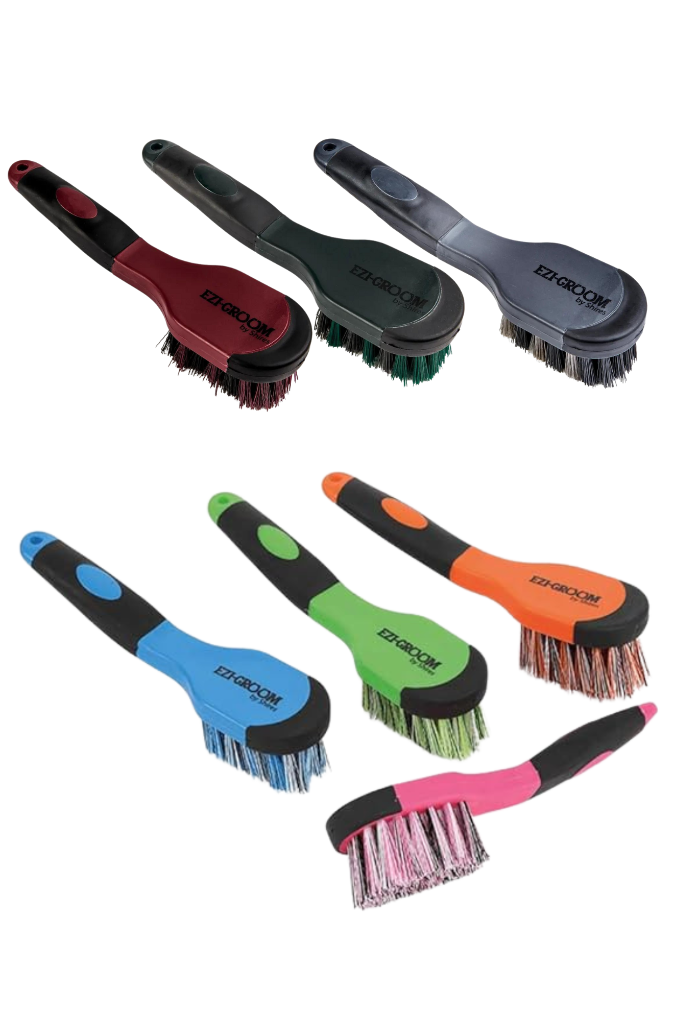 EZI-GROOM GRIP BUCKET BRUSH ASSORTED