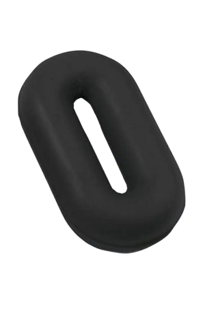 rubber martingale ring designed for use in equestrian sports.