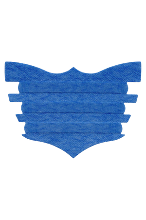 A single black FLAIR nasal strip designed for horses, showing the textured adhesive surface.