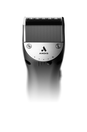 A cordless clipper with a blue body and black detailing, featuring the ANDIS logo on the front.