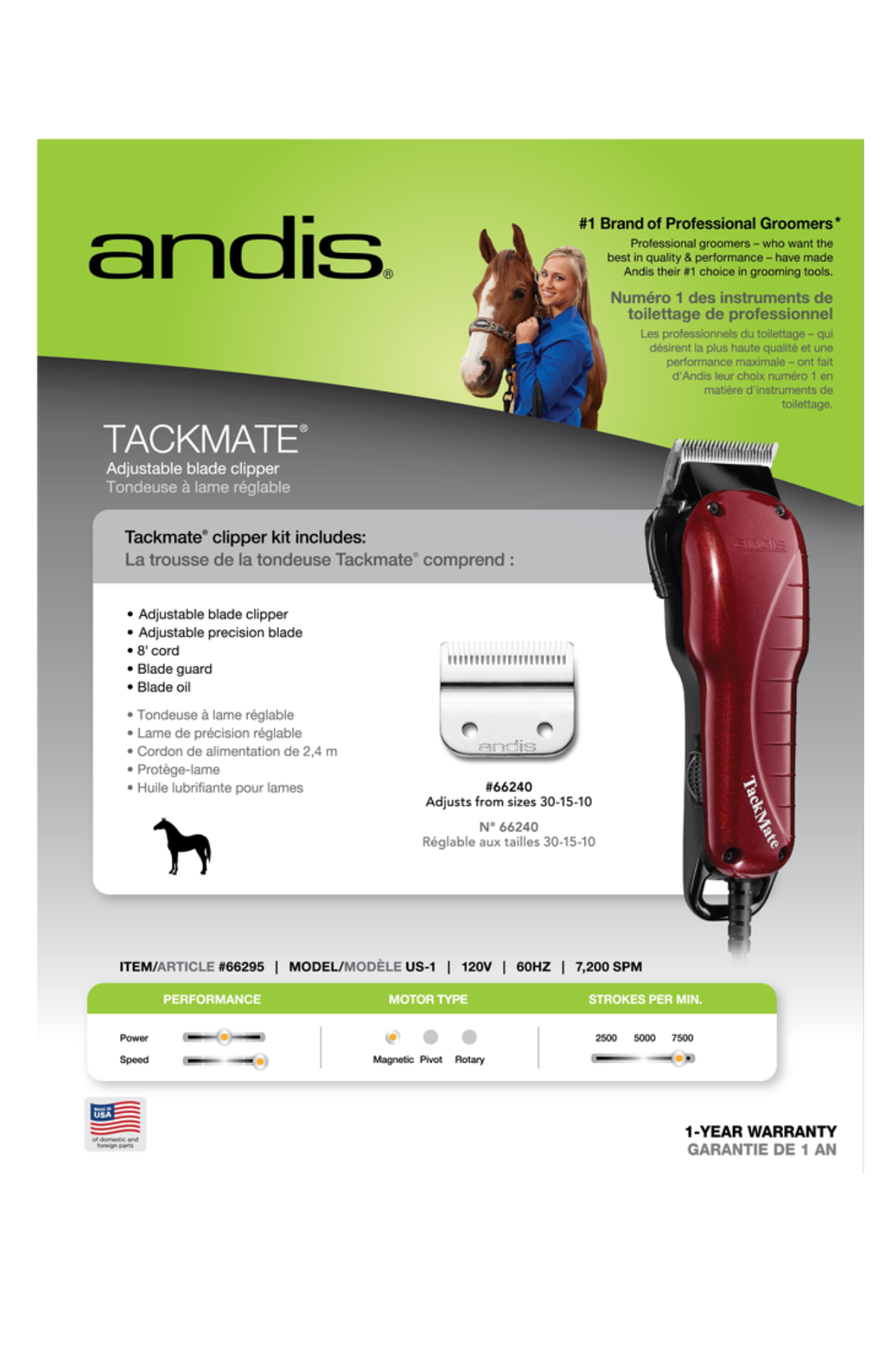 ANDIS CLIPPERS TACKMATE