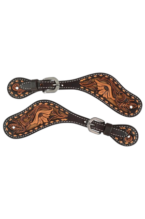 Dusty Floral Ladies Spur Straps