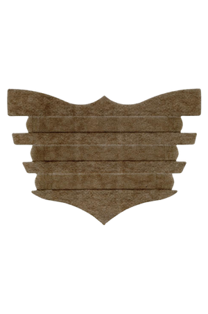 A single black FLAIR nasal strip designed for horses, showing the textured adhesive surface.