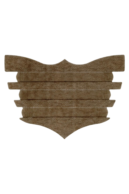 A single black FLAIR nasal strip designed for horses, showing the textured adhesive surface.