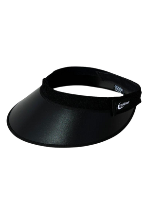 A black EquiVisor Sport series visor with a trimmer, lighter, sleeker design compared to the original EquiVisor.