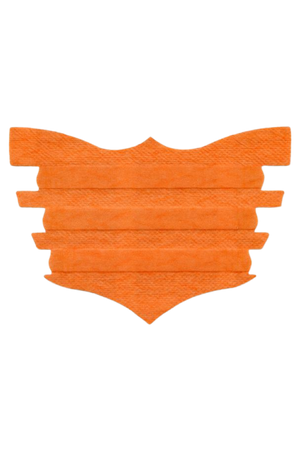 A single black FLAIR nasal strip designed for horses, showing the textured adhesive surface.