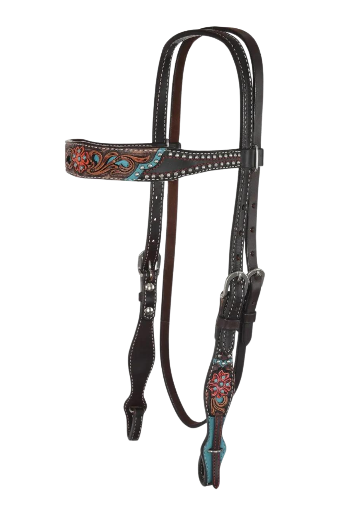 CIRCLE Y QUICK FLOWER BROWBAND HEADSTALL