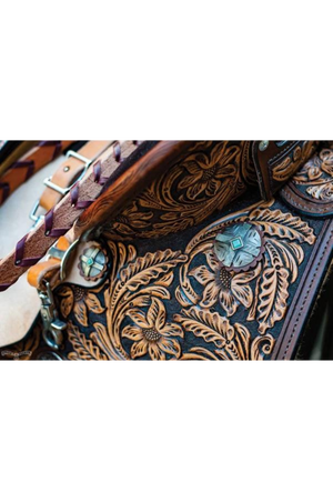 Circle Y Josey Gold Buckle Cash Saddle