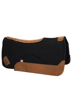 Impact Gel Contour Classic Saddle Pad- Blk w/Brn Wear Patches