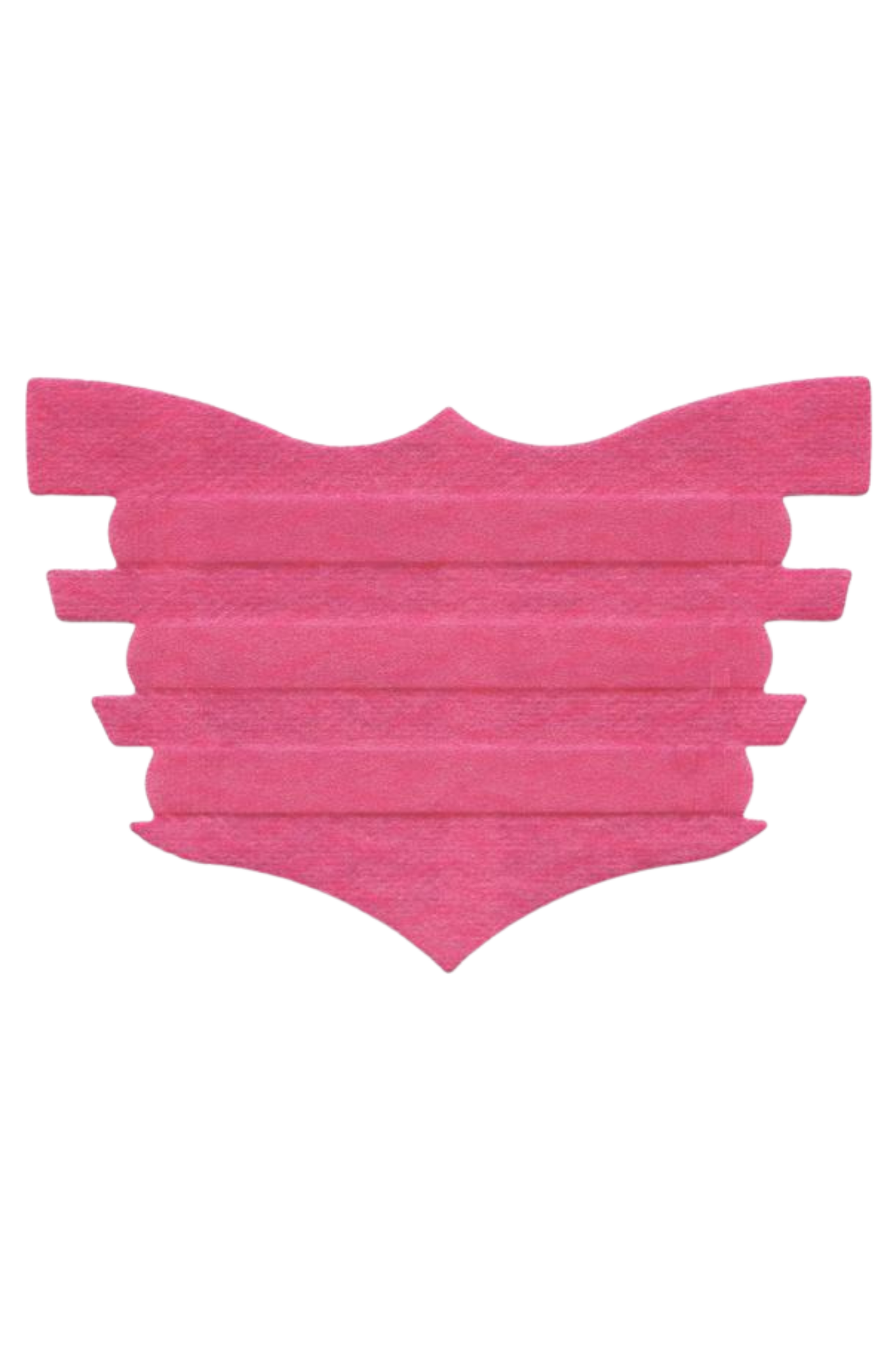 A single black FLAIR nasal strip designed for horses, showing the textured adhesive surface.