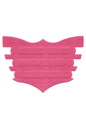 A single black FLAIR nasal strip designed for horses, showing the textured adhesive surface.