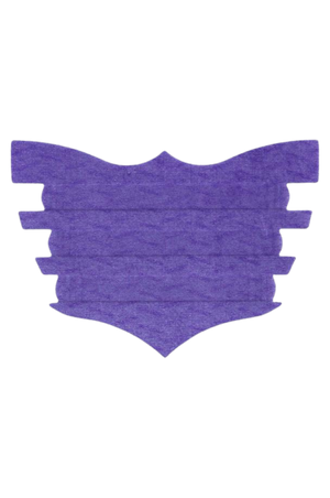 A single black FLAIR nasal strip designed for horses, showing the textured adhesive surface.