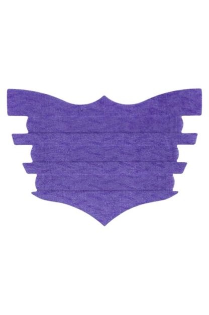 A single black FLAIR nasal strip designed for horses, showing the textured adhesive surface.