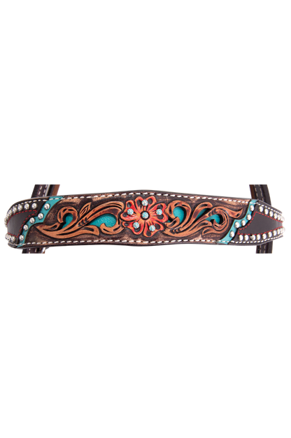 CIRCLE Y QUICK FLOWER BROWBAND HEADSTALL