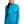 A woman wearing a blue long-sleeved pullover with a quarter zipper at the neck.