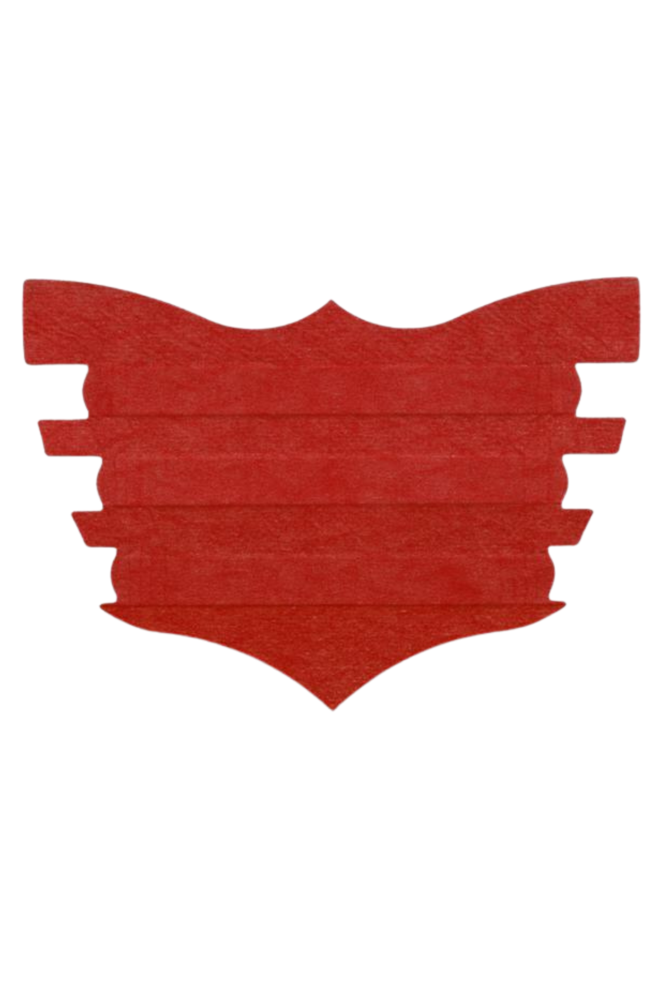 A single black FLAIR nasal strip designed for horses, showing the textured adhesive surface.