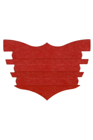 A single black FLAIR nasal strip designed for horses, showing the textured adhesive surface.