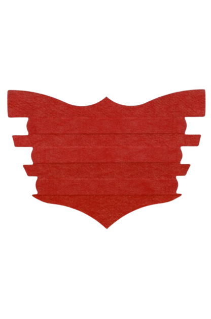 A single black FLAIR nasal strip designed for horses, showing the textured adhesive surface.