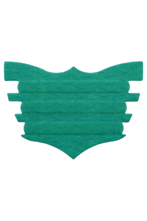 A single black FLAIR nasal strip designed for horses, showing the textured adhesive surface.