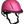 A pink Ovation Riding Metallic Schooler Helmet with an easy-adjust dial, high flow vents, and a black chin strap.