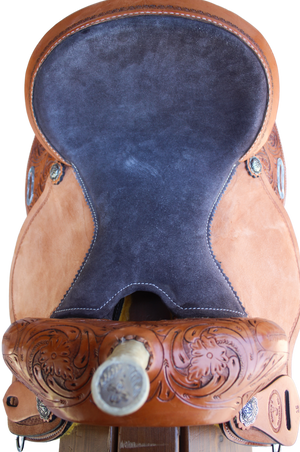 Circle J Barrel Saddle Light Oil/Suede Seat