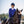 Woman riding a horse with a clear sky background
