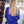 Person wearing a blue equestrian shirt with a horse in the foreground