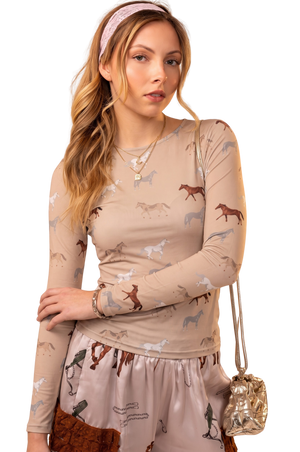 Western_Horse_Printed_Mesh_LS_Sheer_Top
